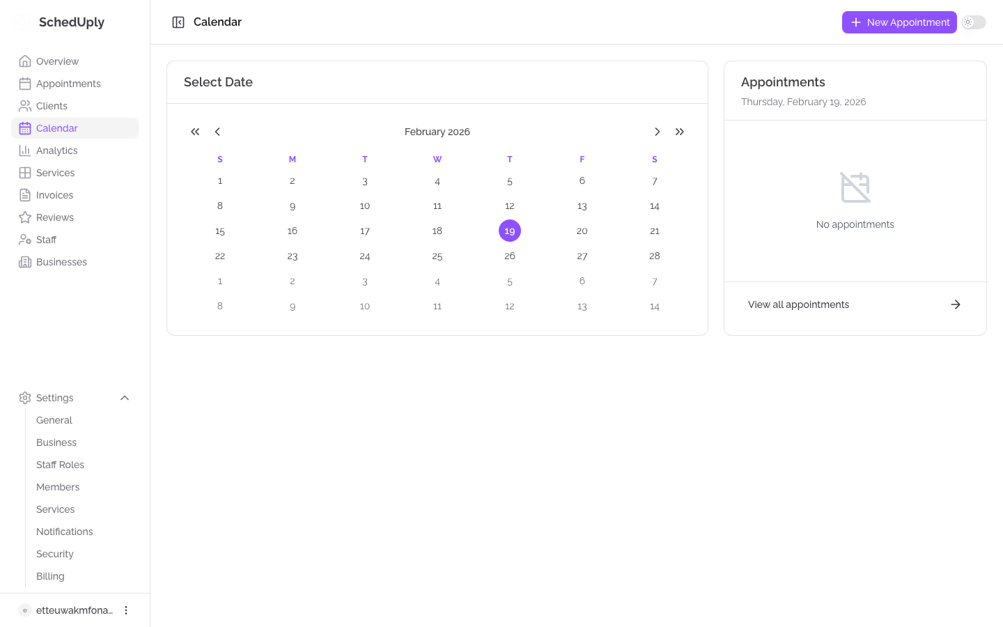 SchedUply booking page with deposit collection